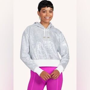 Brittany Allen X Peloton Sequin Cropped Hoodie